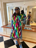 Abstract Hi-Low Dress