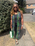 Hooded Basket Kimono - Green