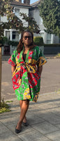 Ana Kimono Dress - Green