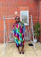 Abstract Hi-Low Dress