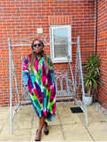 Abstract Hi-Low Dress